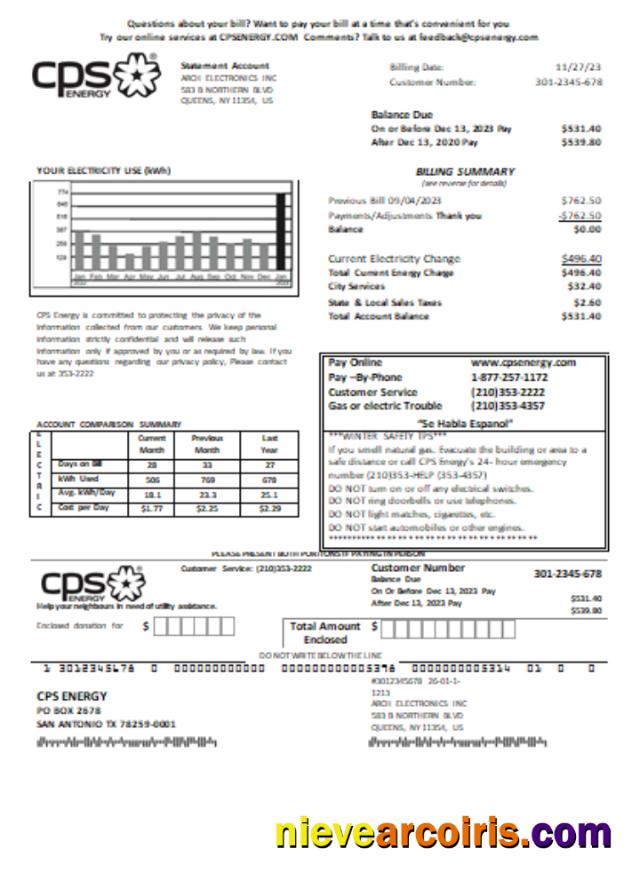 CPS Energy utility business bill